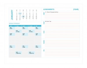 Photo of the Student Weekly Planner Template