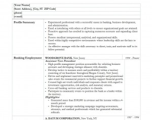 Free Banker Resume Template
