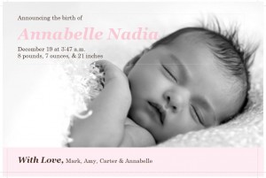 Birth Announcement Template photo