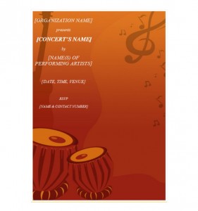 Free Concert Invitation Template