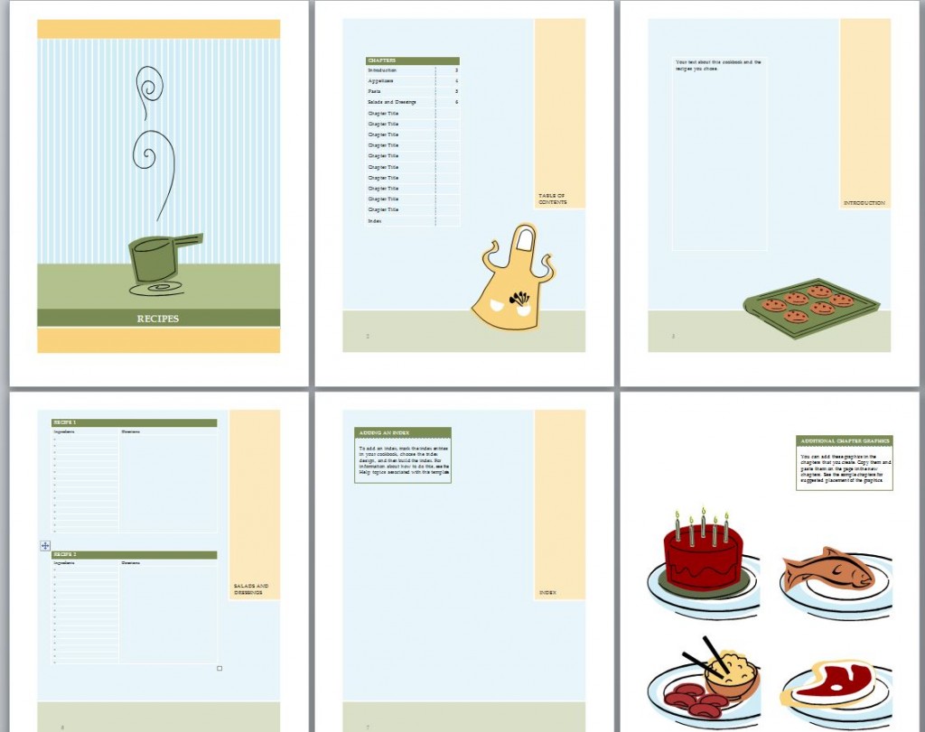 Cookbook Template Recipe Book Template