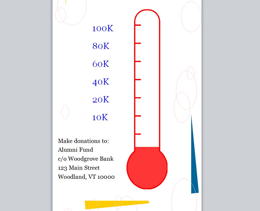 temperature goal chart template