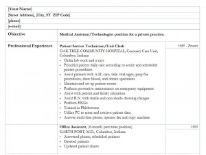 Medical Assistant Resume Template