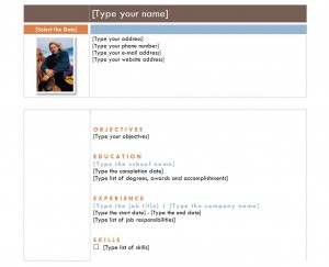 Free Photo Resume Template