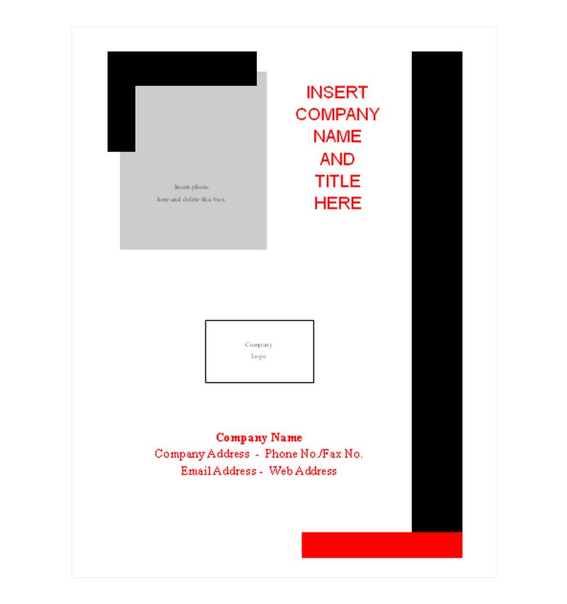 Cover Page For Report Template