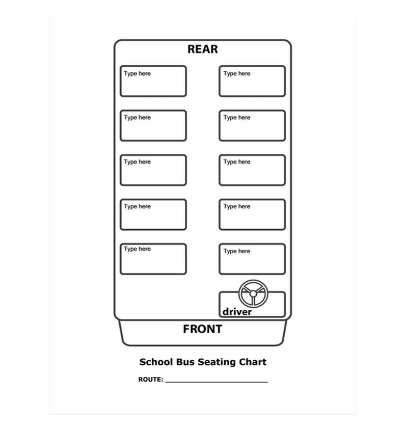 Bus Seating Chart Template