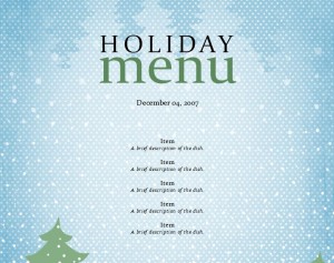 Download the Holiday Menu Template