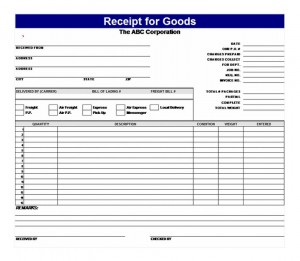 Download the Receipt for Goods template