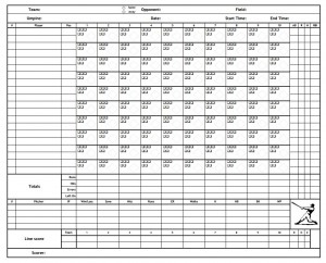 Free Baseball Score Sheet PDF