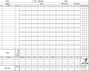 Free Baseball Scorecard with Pitch Count