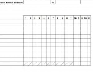 Free Baseball Stat Sheet