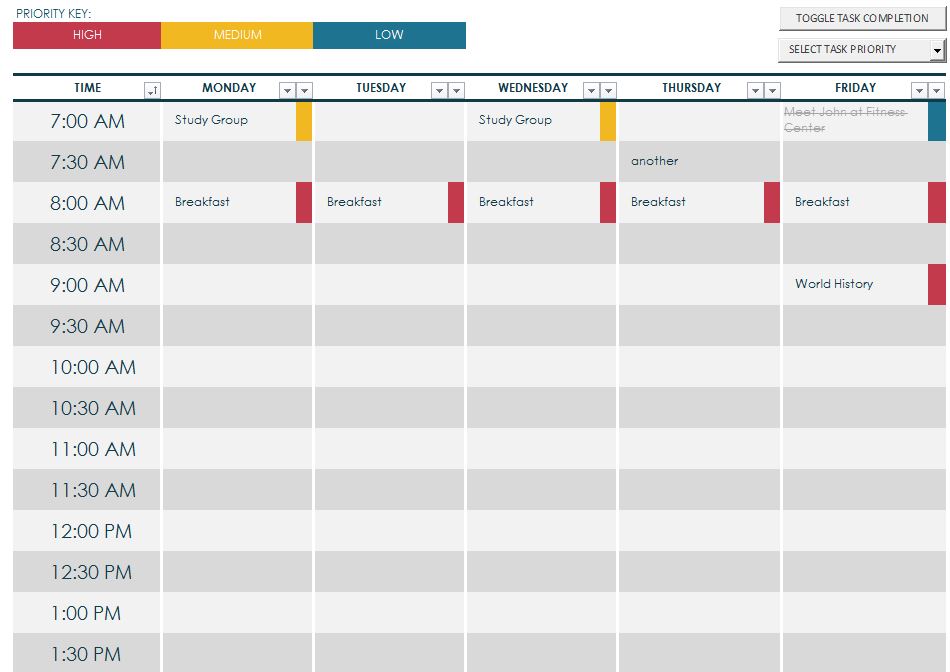 free game schedule creator