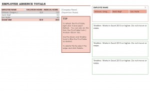 Free Employee Absence Schedule 2014