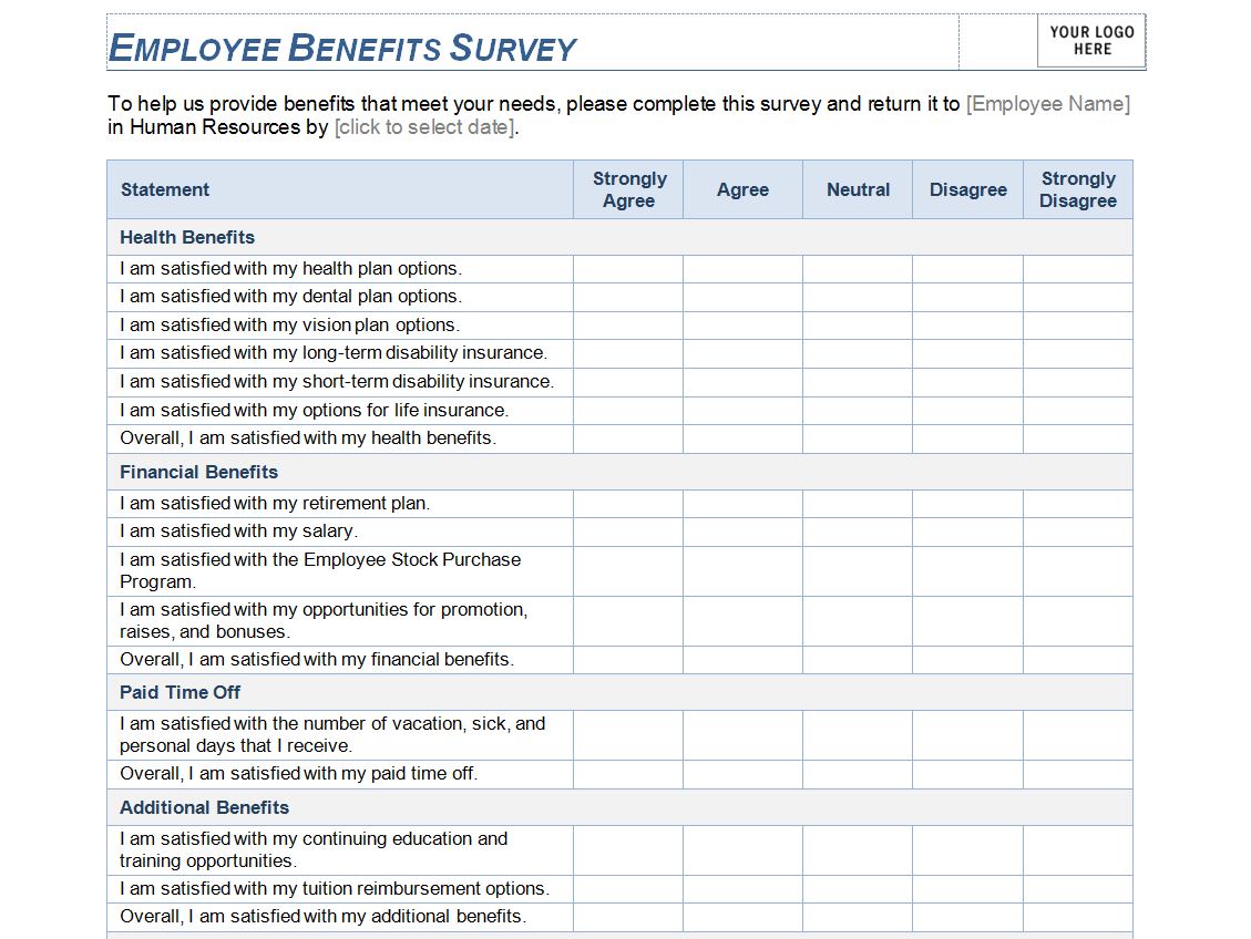 Free Employee Survey Templates PORTABLE