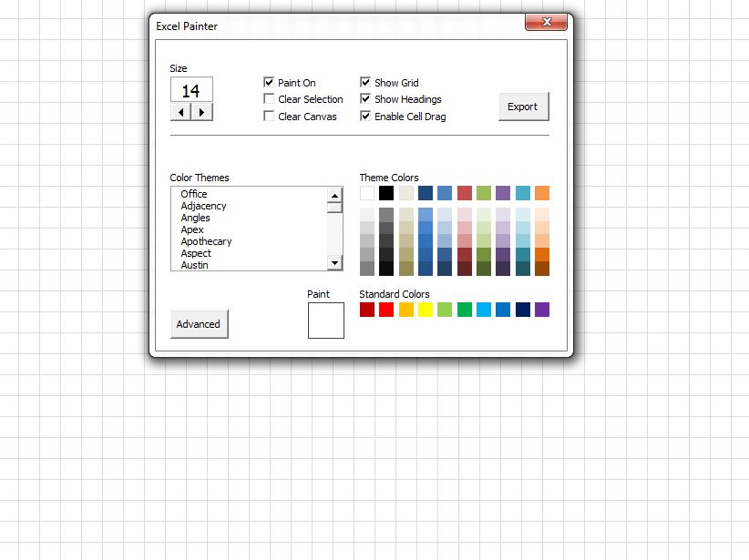 Excel Painter | Excel Paint Template