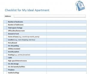 Free First Apartment Checklist