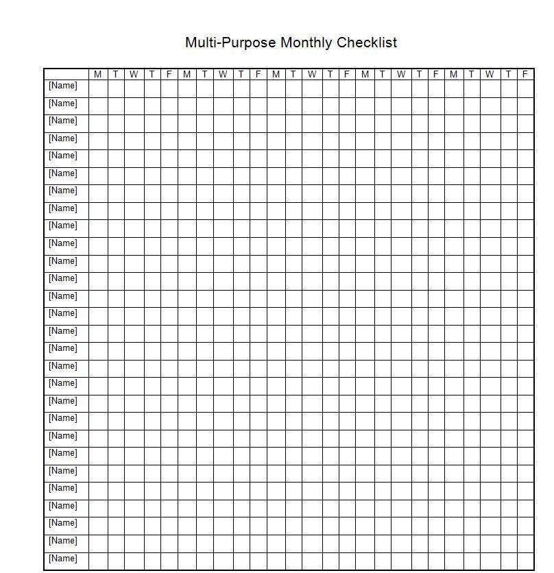 Monthly Teaching Checklist | Teacher Monthly Checklist