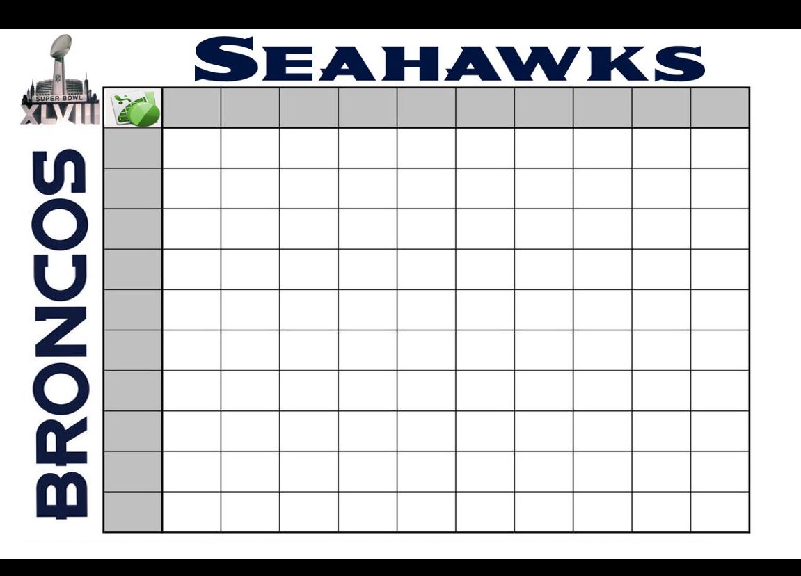 Super Bowl Betting Squares Free Google Docs Template 