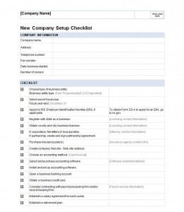 Free New Business Setup Checklist