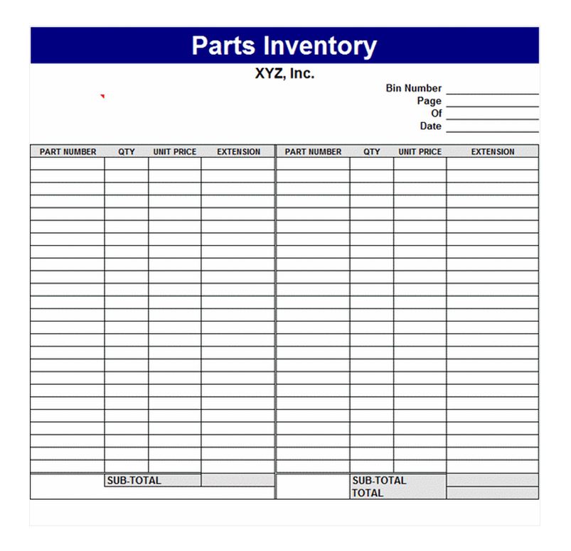 Parts Inventory Parts Inventory Management