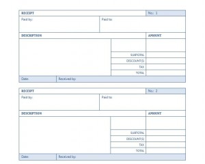 Free Receipt Template Word