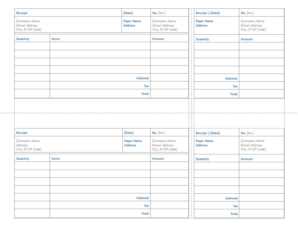 Cash Receipt Record Template Receipt Templates