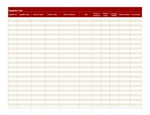 Free Approved Supplier List Template
