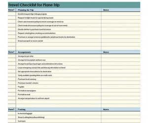 Free Travel Checklist