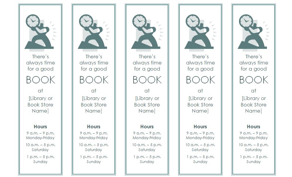 Bookmark Template Bookmark Template For Word 45760 HotPicture