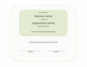 Free Church Membership Certificate