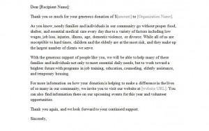 Free Donation Letter Template