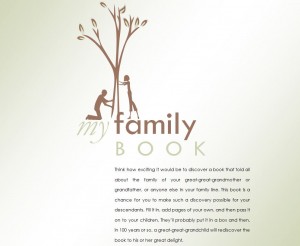 sample family history book template