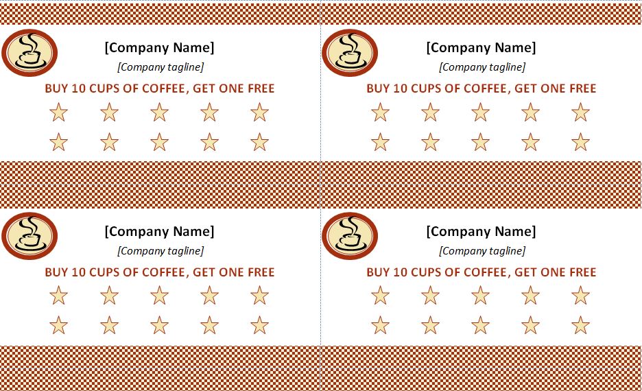 discount punch card template free downloads