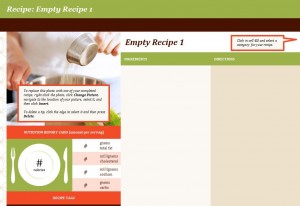 Recipe Template from Microsoft