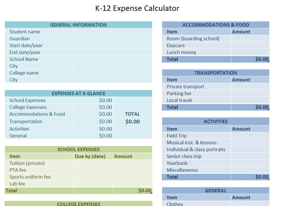 home expense calculator