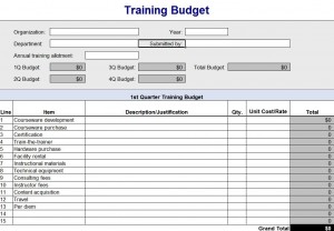 The Microsoft Training Budget Spreadsheet