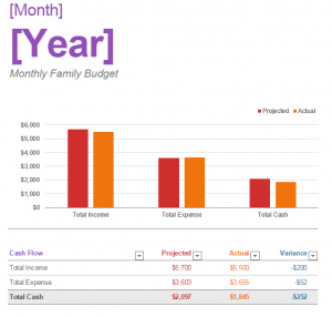 2015 Monthly Budget