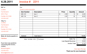 Easy Excel Invoice