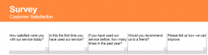 Excel Customer Survey Template