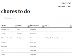 Roommate Expense Template