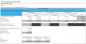 Shareholder Equity Report Template