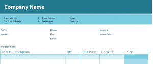 Simple Excel Invoice Template