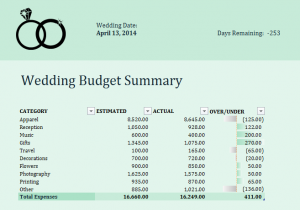 Comprehensive Wedding Budget Template