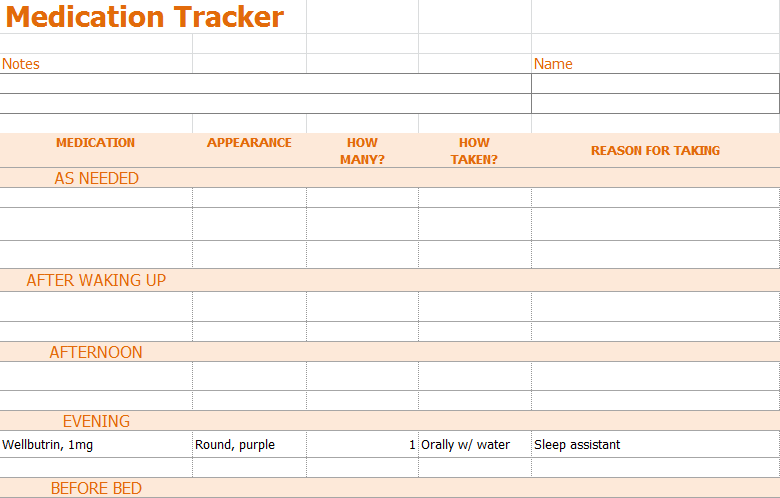 Medication Administration Record Template Excel from myexceltemplates.com