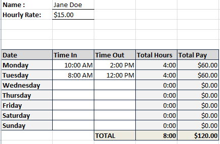 work time calc