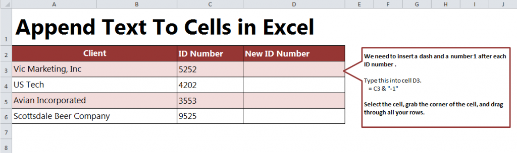 how-to-append-text-in-excel