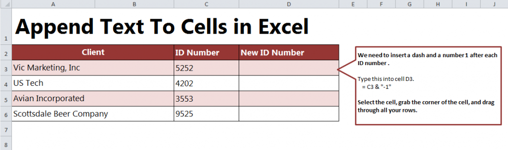 Excel Append Text To All Cells In Column