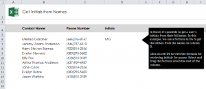 Get Initials in Excel