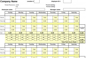 excel timesheet template bi weekly