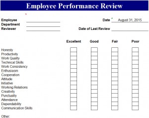 Performance Review Feedback Template Performance Review